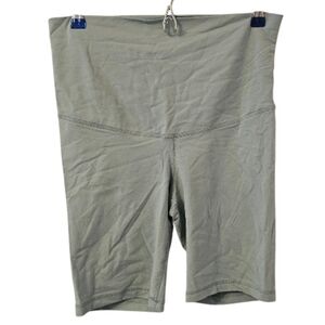 Green Old Navy Women's Maternity Rollover-Waist PowerChill Biker Shorts